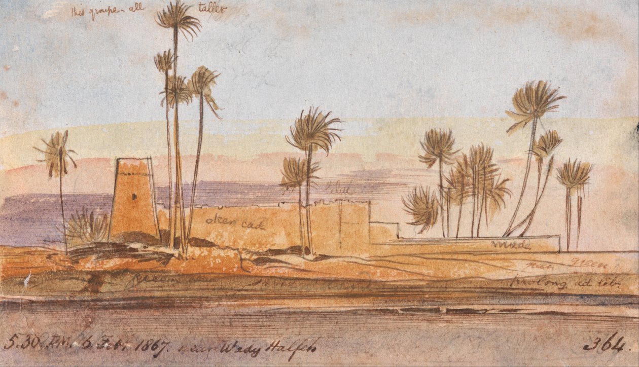 In der Nähe von Wady Halfeh von Edward Lear