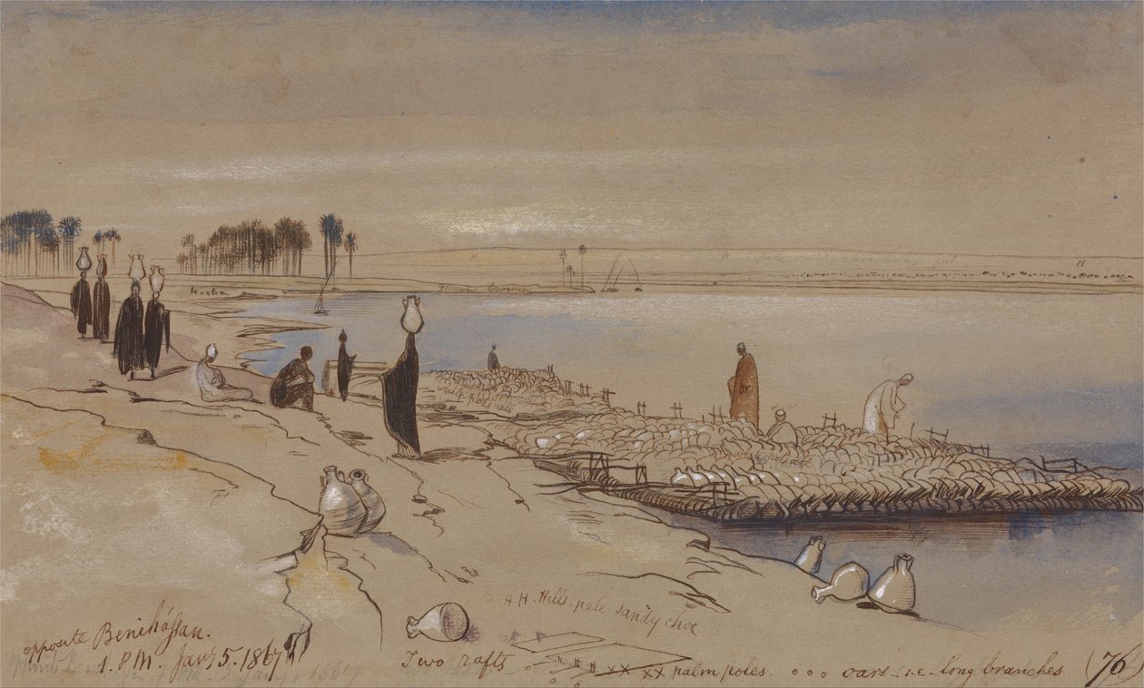Gegenüber von Beni Hassan von Edward Lear