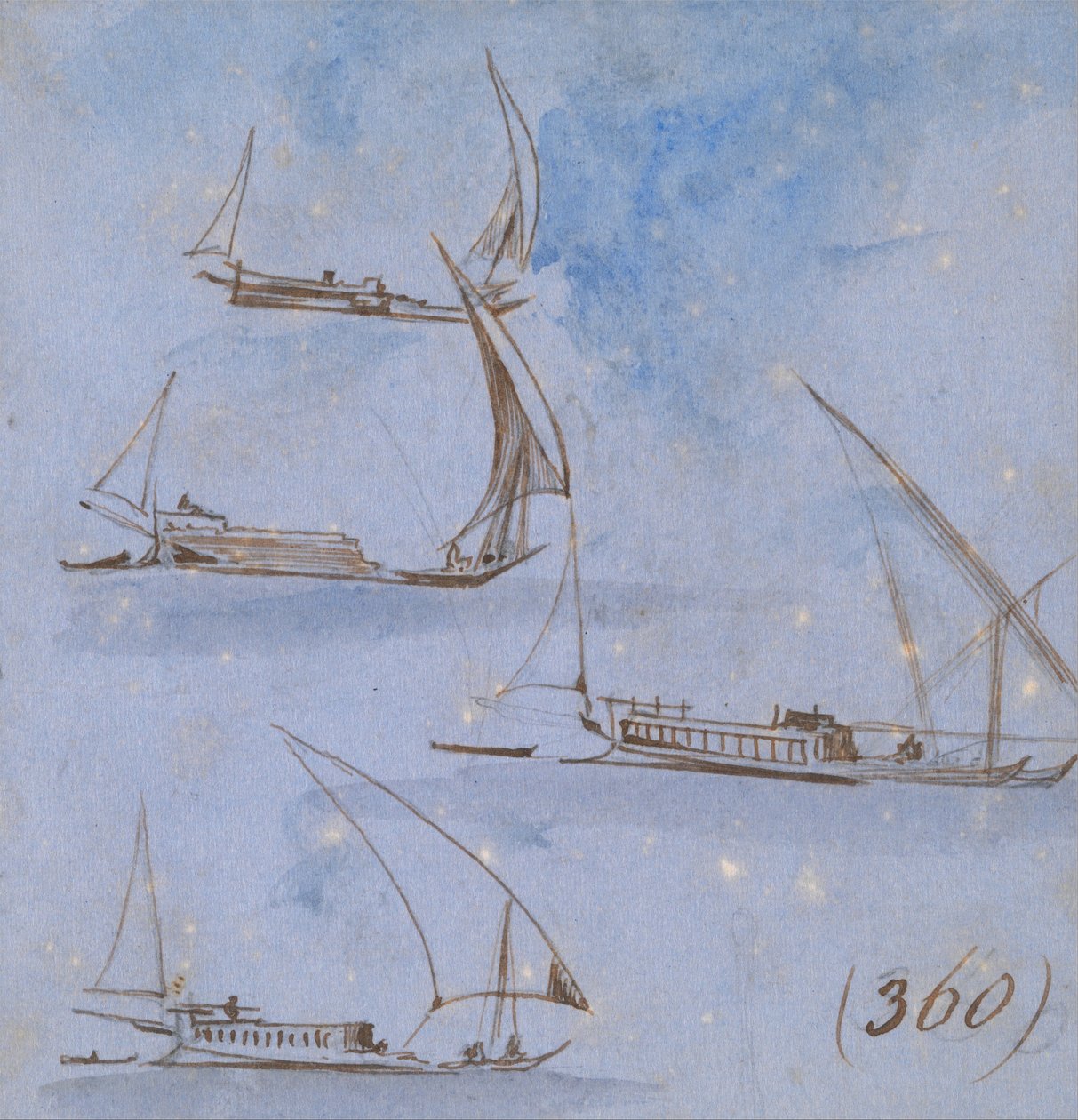 Studien von Booten auf dem Nil von Edward Lear