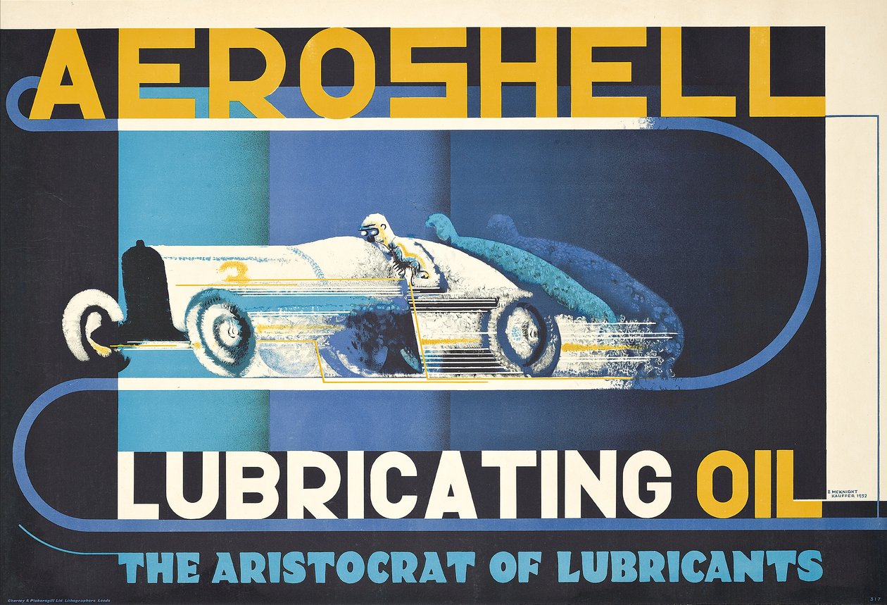 Plakatwerbung für Aeroshell-Schmieröl von Edward McKnight Kauffer