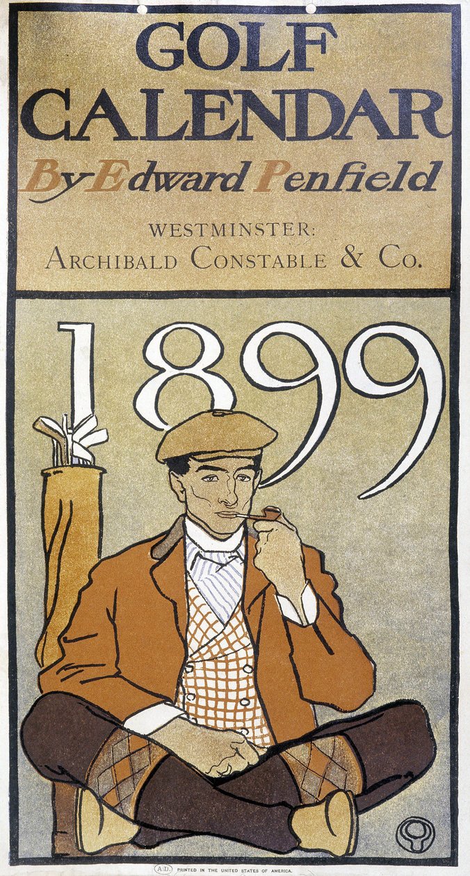 Kalender: „Golfkalender“ von Edward Penfield von Edward Penfield
