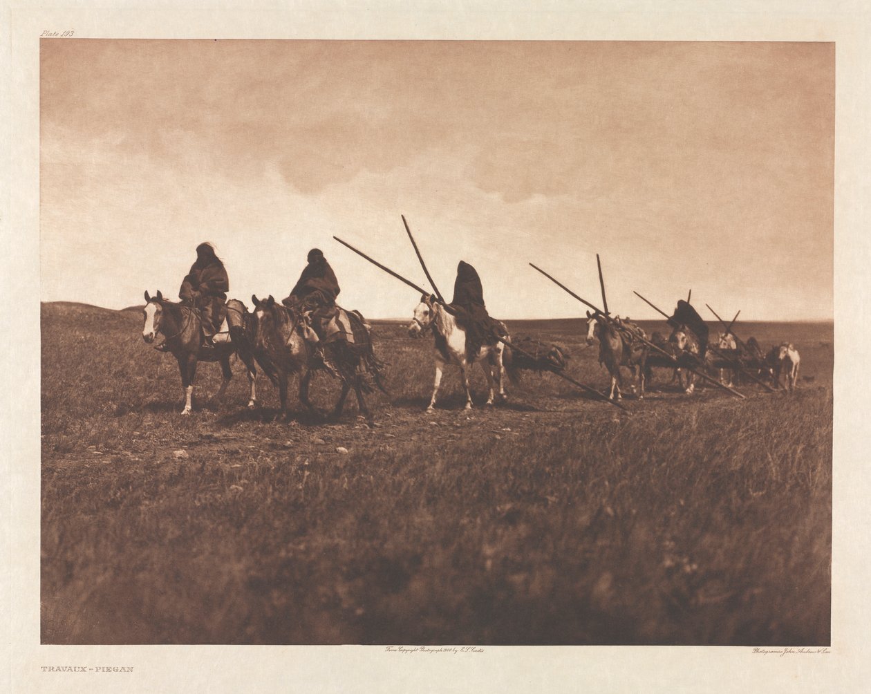 Portfolio VI, Platte 193: Arbeiten - Piegan von Edward S. Curtis