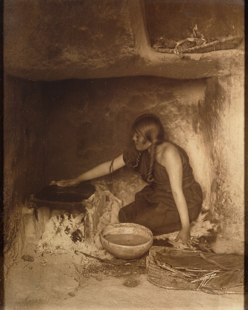 Die Piki-Macherin, Hopi von Edward Sheriff Curtis