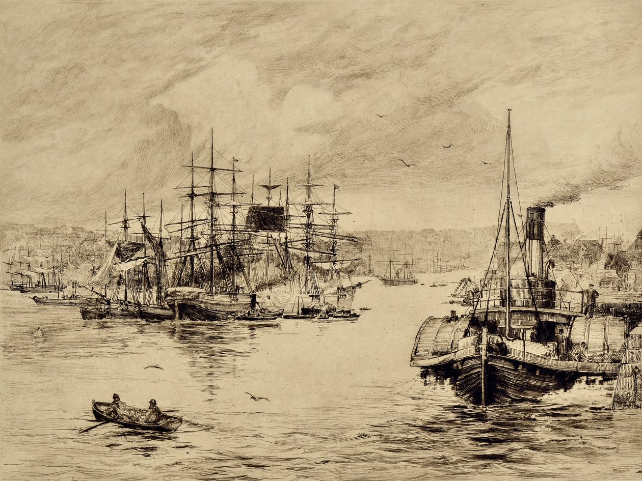 Der Tyne: Bei Shields, um 1880 von Edward Slocombe