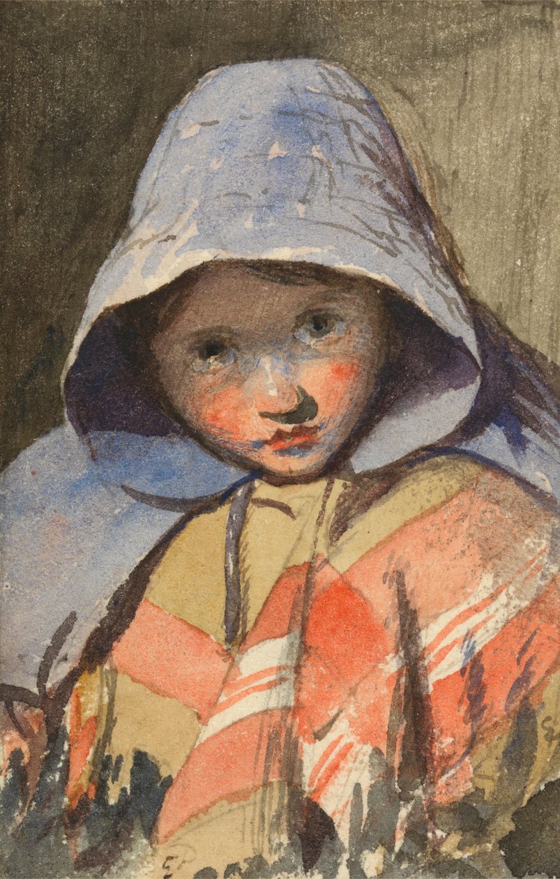 Kopf eines Mädchens von Edward Thompson Davis