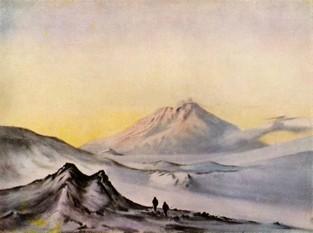 Mount Erebus von Hut Point, ca. 1911, 1943 von Edward Wilson