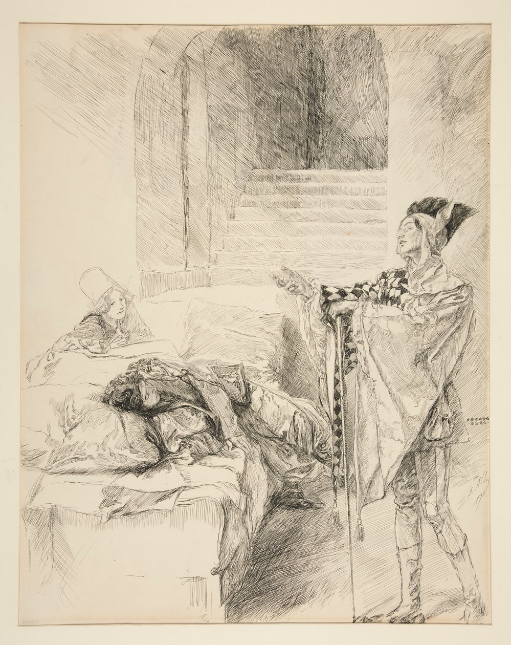 Clown von Edwin Austin Abbey