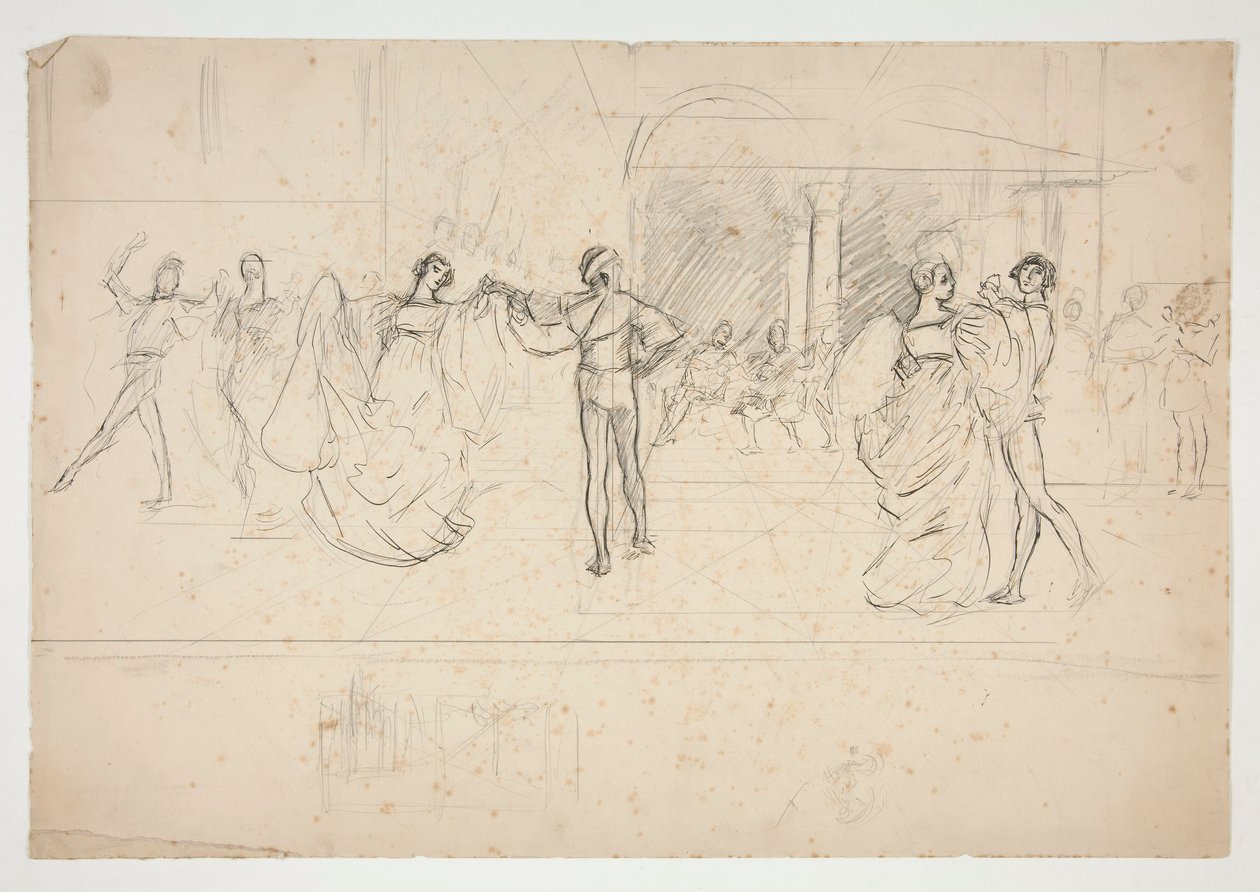 Kompositionsstudie von Edwin Austin Abbey