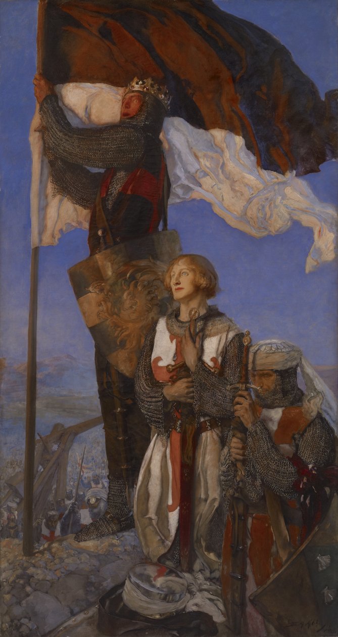 Kreuzfahrer sichten Jerusalem, 1901 von Edwin Austin Abbey