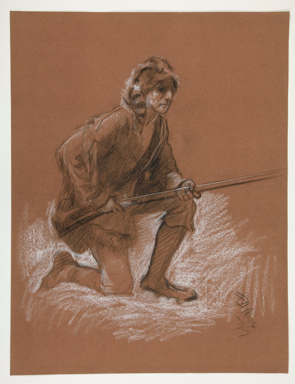 Figurenstudie für von Edwin Austin Abbey