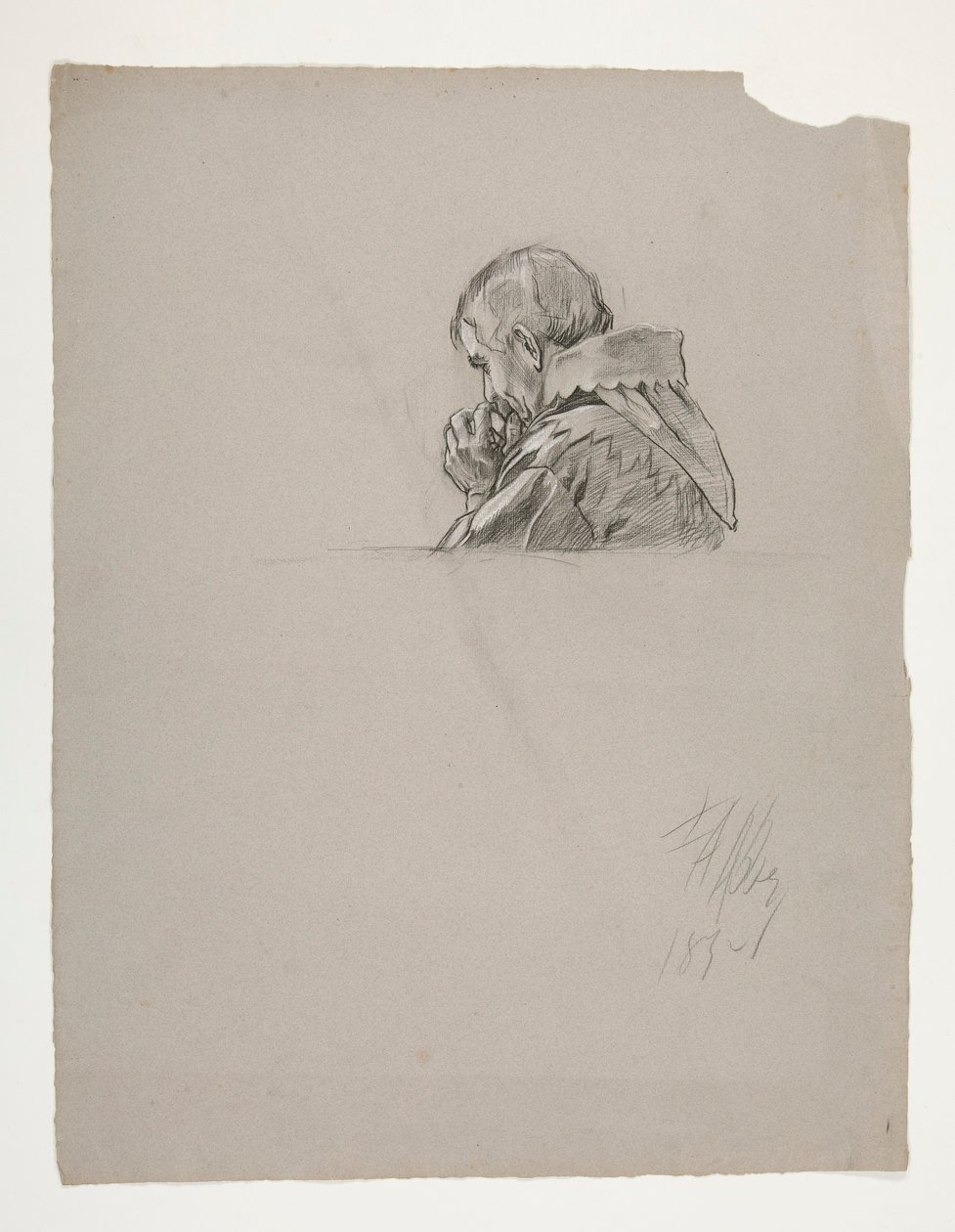 Figurenstudie für König Artus von Edwin Austin Abbey