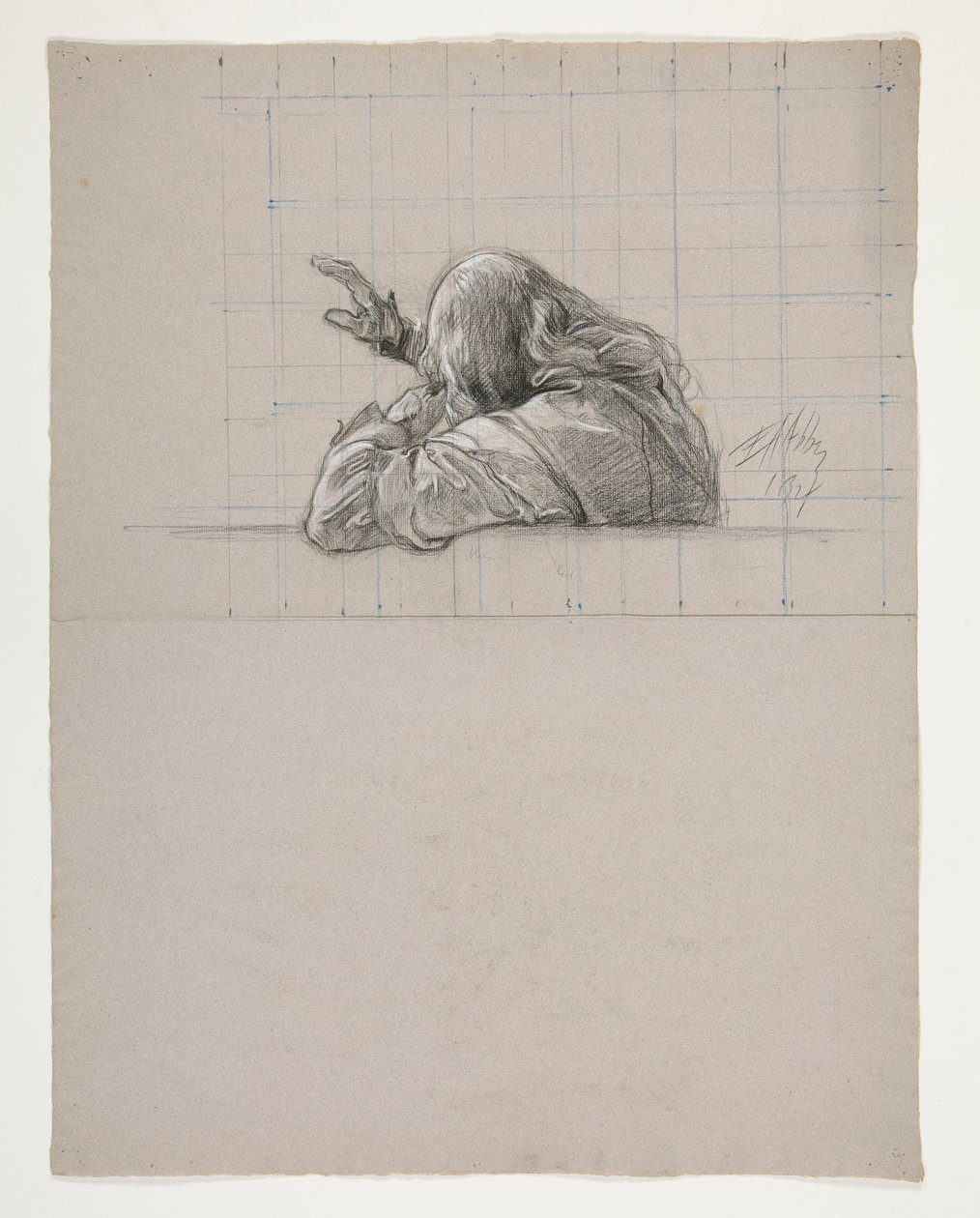 Figurenstudie für König Artus von Edwin Austin Abbey