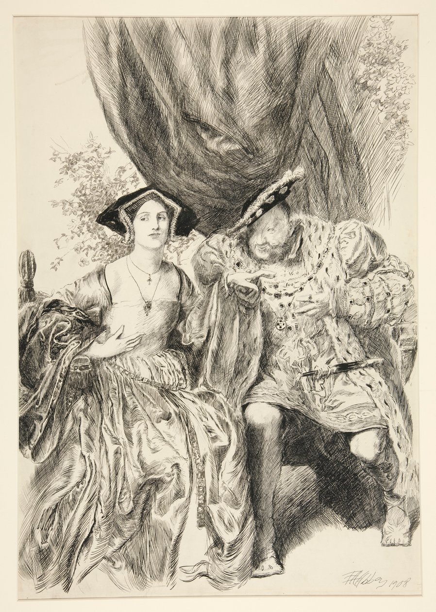 Henry und Anne Boleyn. König Henry: von Edwin Austin Abbey