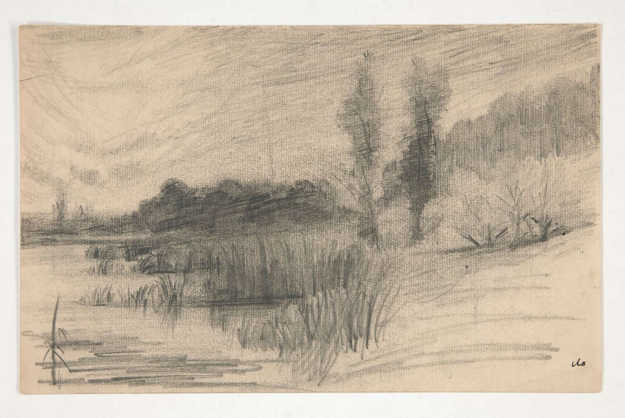 Landschaft am Wasser von Edwin Austin Abbey