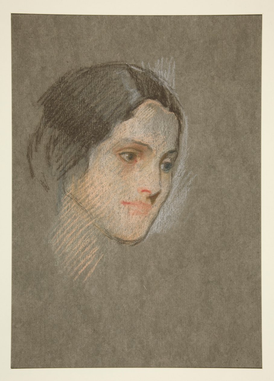 Porträt einer unidentifizierten Frau von Edwin Austin Abbey