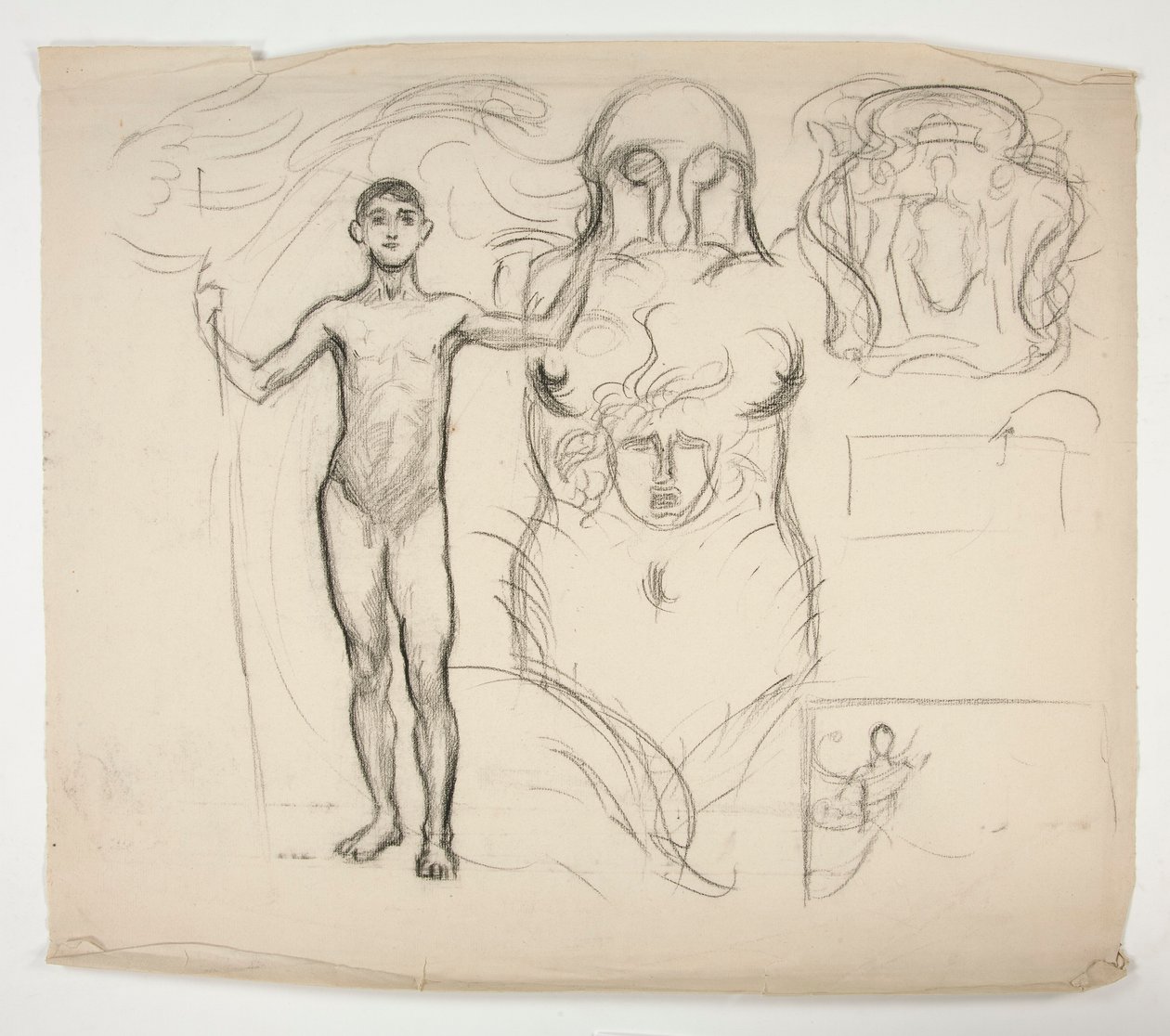 Blatt mit Skizzen von Edwin Austin Abbey