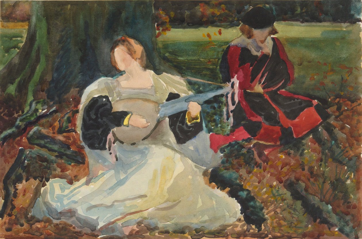 Studien für von Edwin Austin Abbey