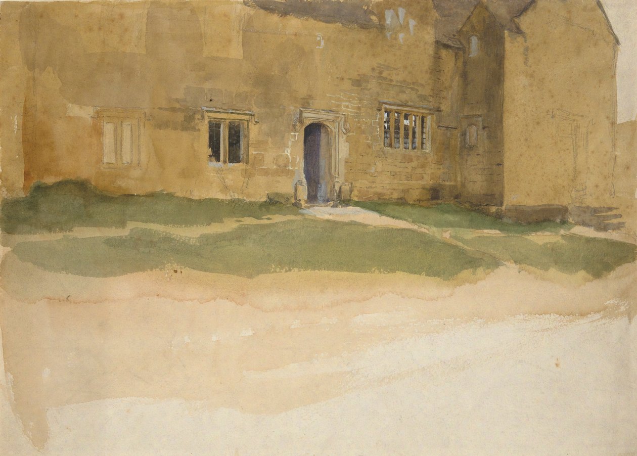 Studie eines englischen mittelalterlichen Hauses von Edwin Austin Abbey