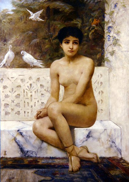 Bereit für das Bad von Edwin Longsden Long