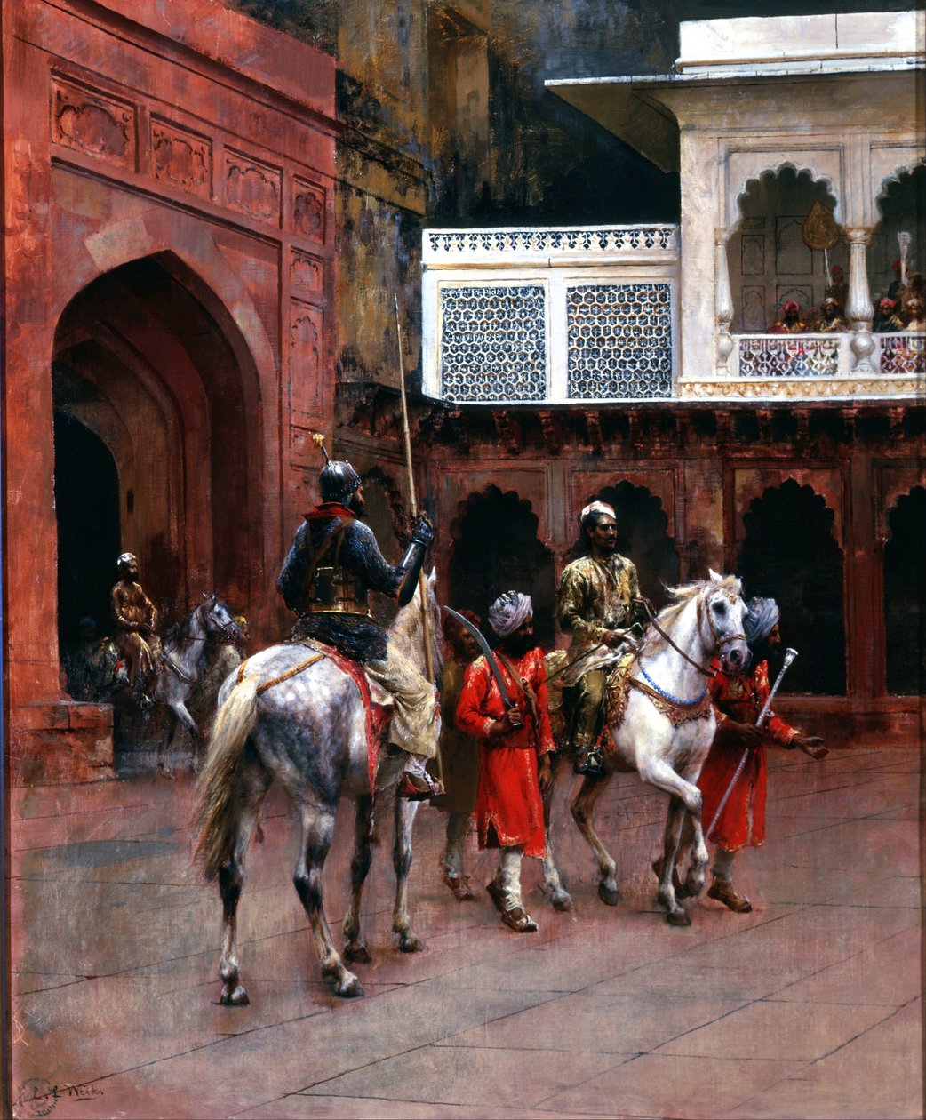 Indischer Prinz, Palast von Agra von Edwin Lord Weeks