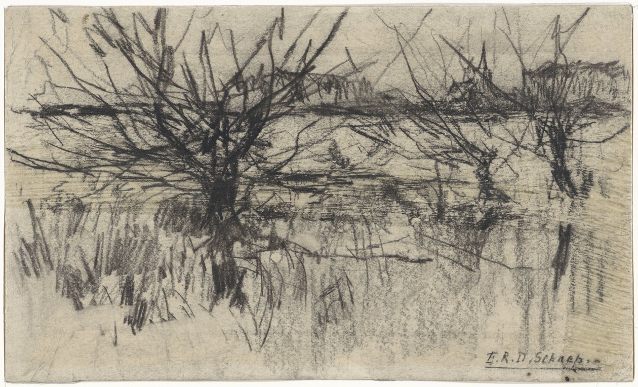 Kopfweiden am Wasser von Egbert Rubertus Derk Schaap