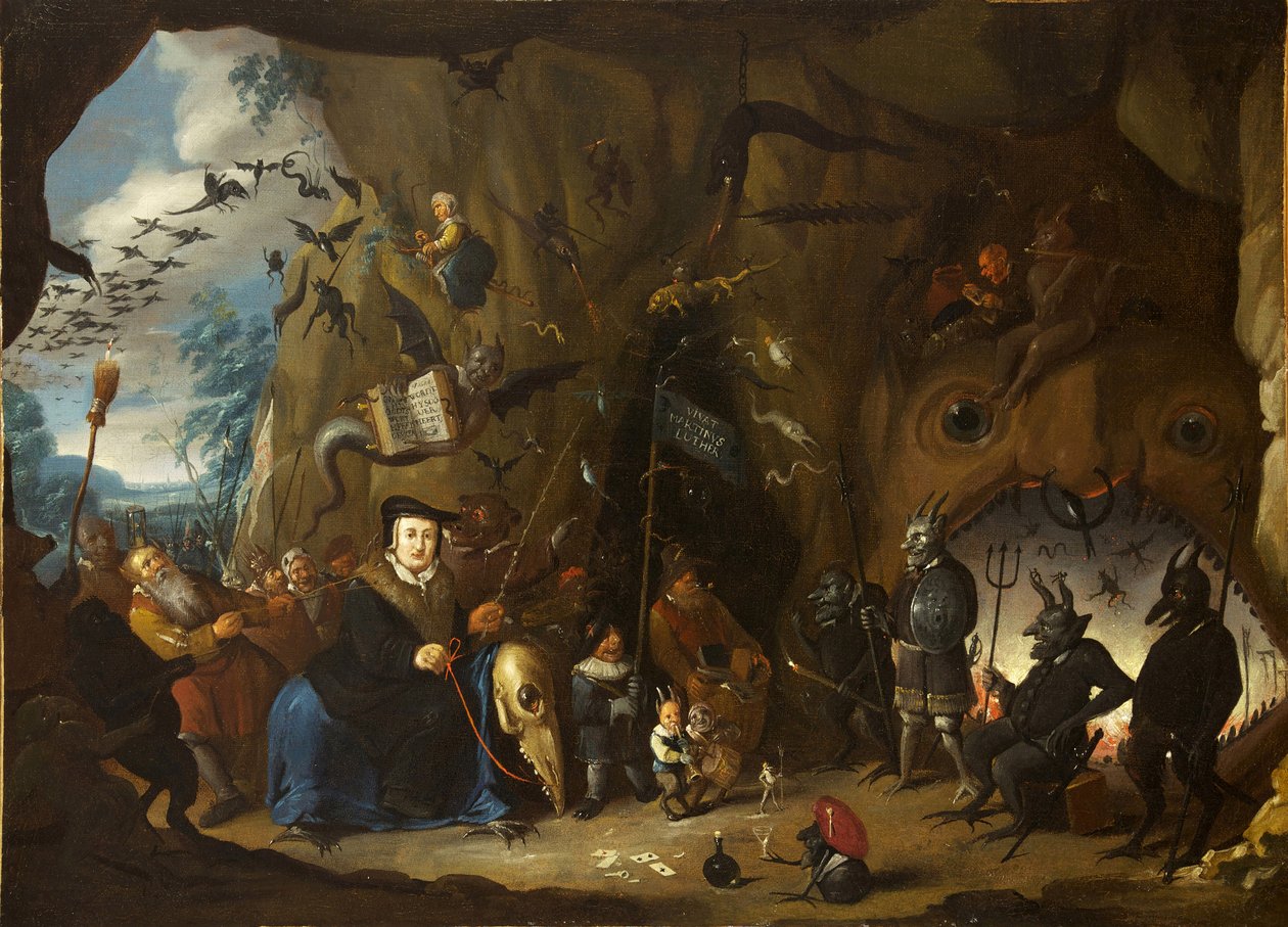 Luther in der Hölle von Egbert van Heemskerk the Younger