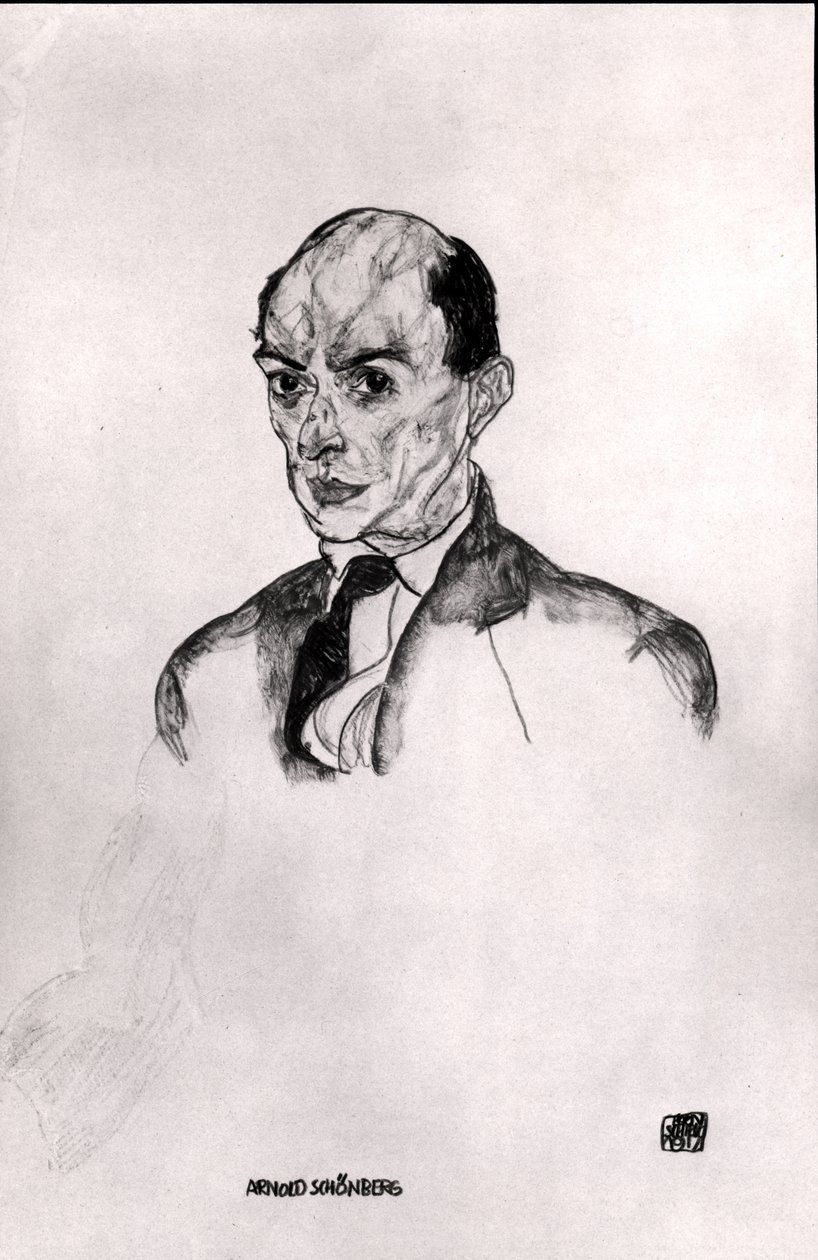 Ein Porträt von Arnold Schönberg (1874-1951) 1917 von Egon Schiele