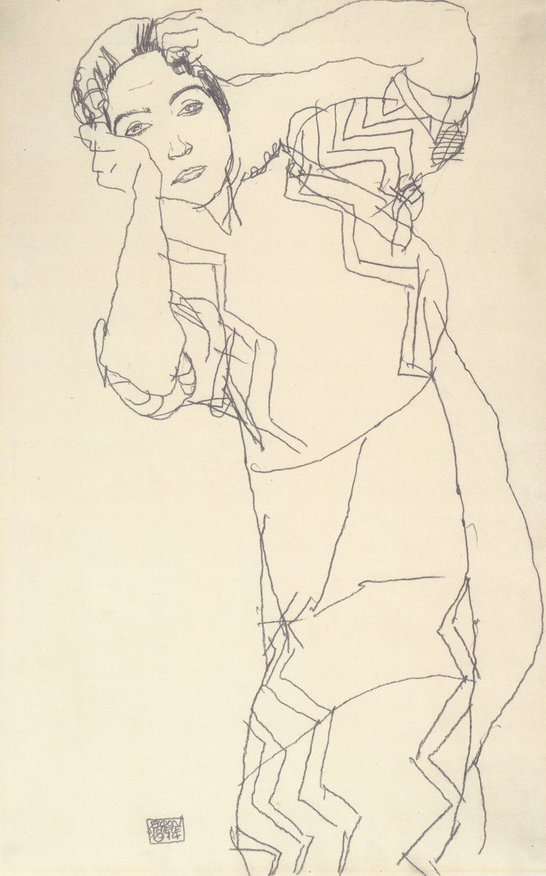 Bildnisstudie Friederike Maria Beer von Egon Schiele