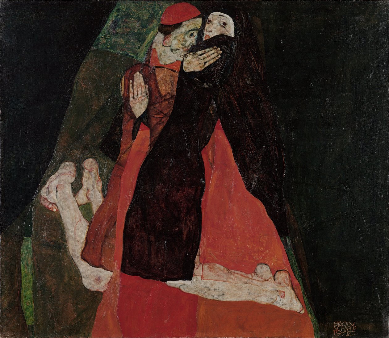 Kardinal und Nonne (Zärtlichkeit) von Egon Schiele