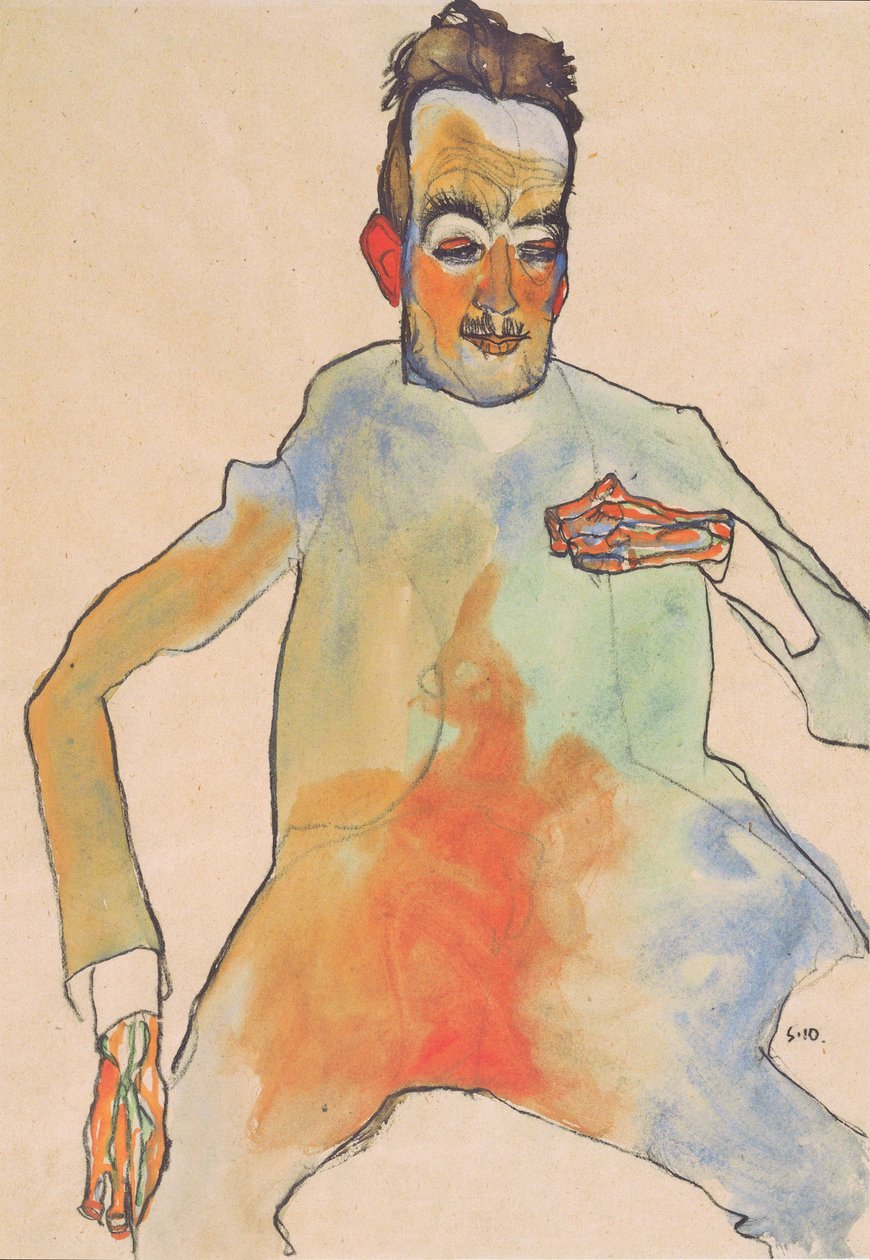 Der Cello-Spieler von Egon Schiele