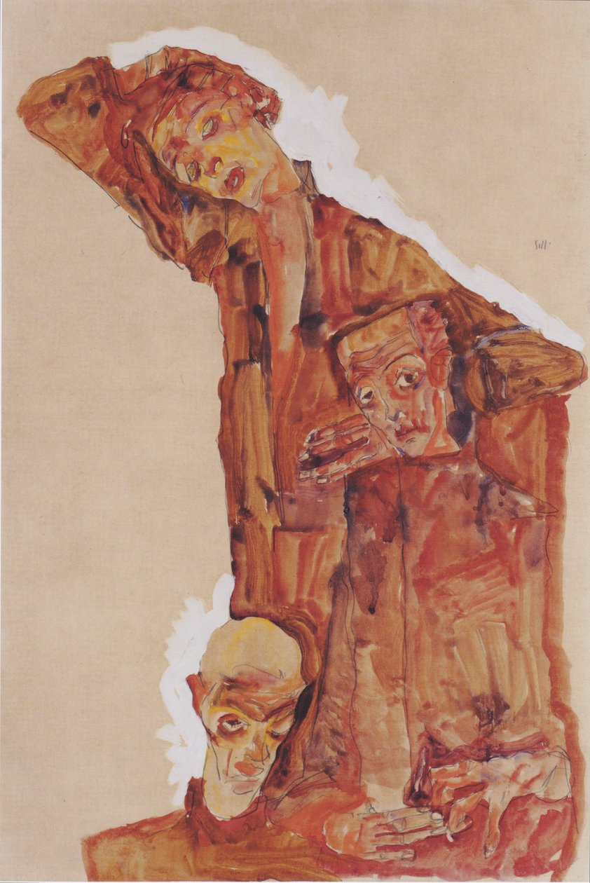 Dreifache Selbstdarstellung von Egon Schiele