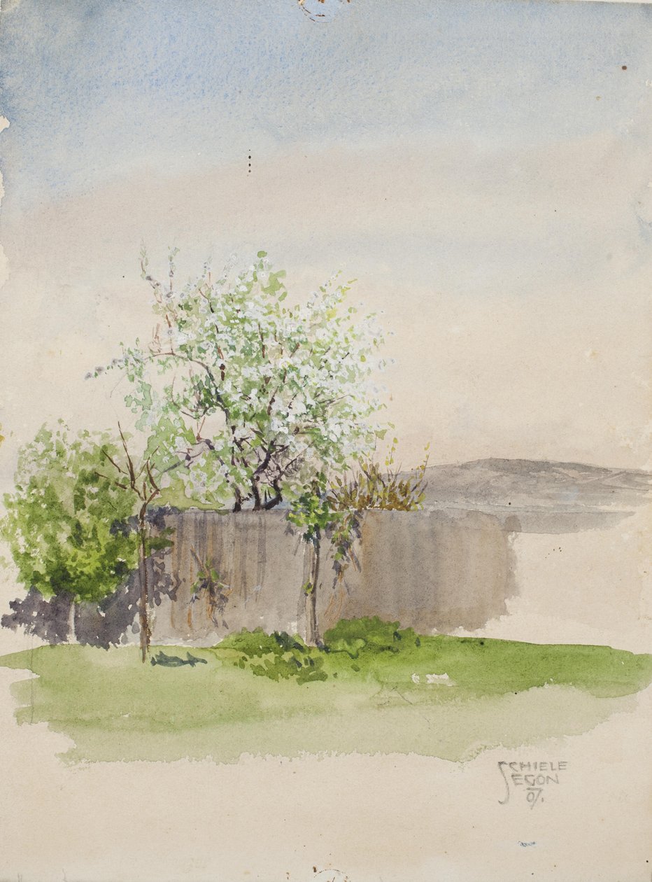 Garten mit Baum von Egon Schiele