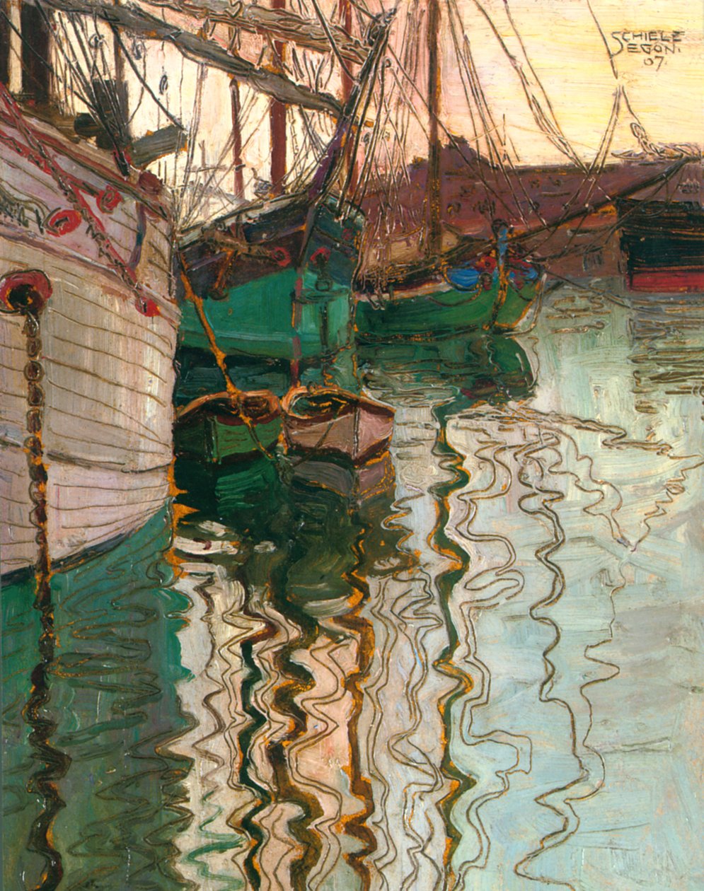 Hafen von Triest von Egon Schiele