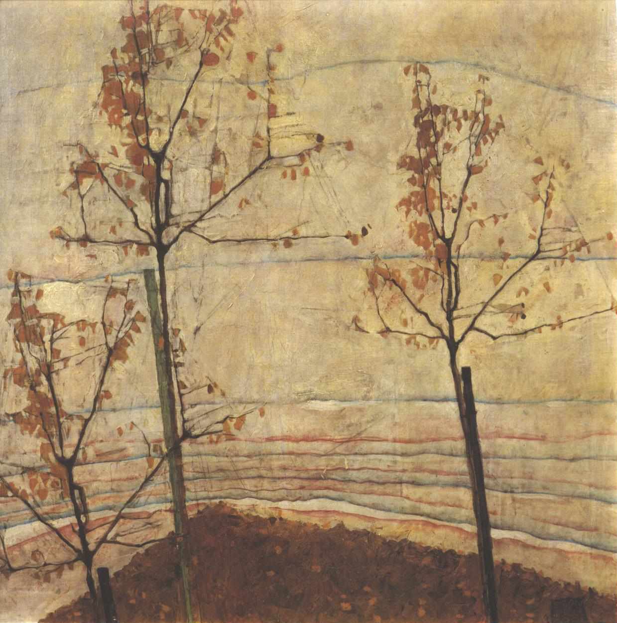 Herbstbäume I von Egon Schiele
