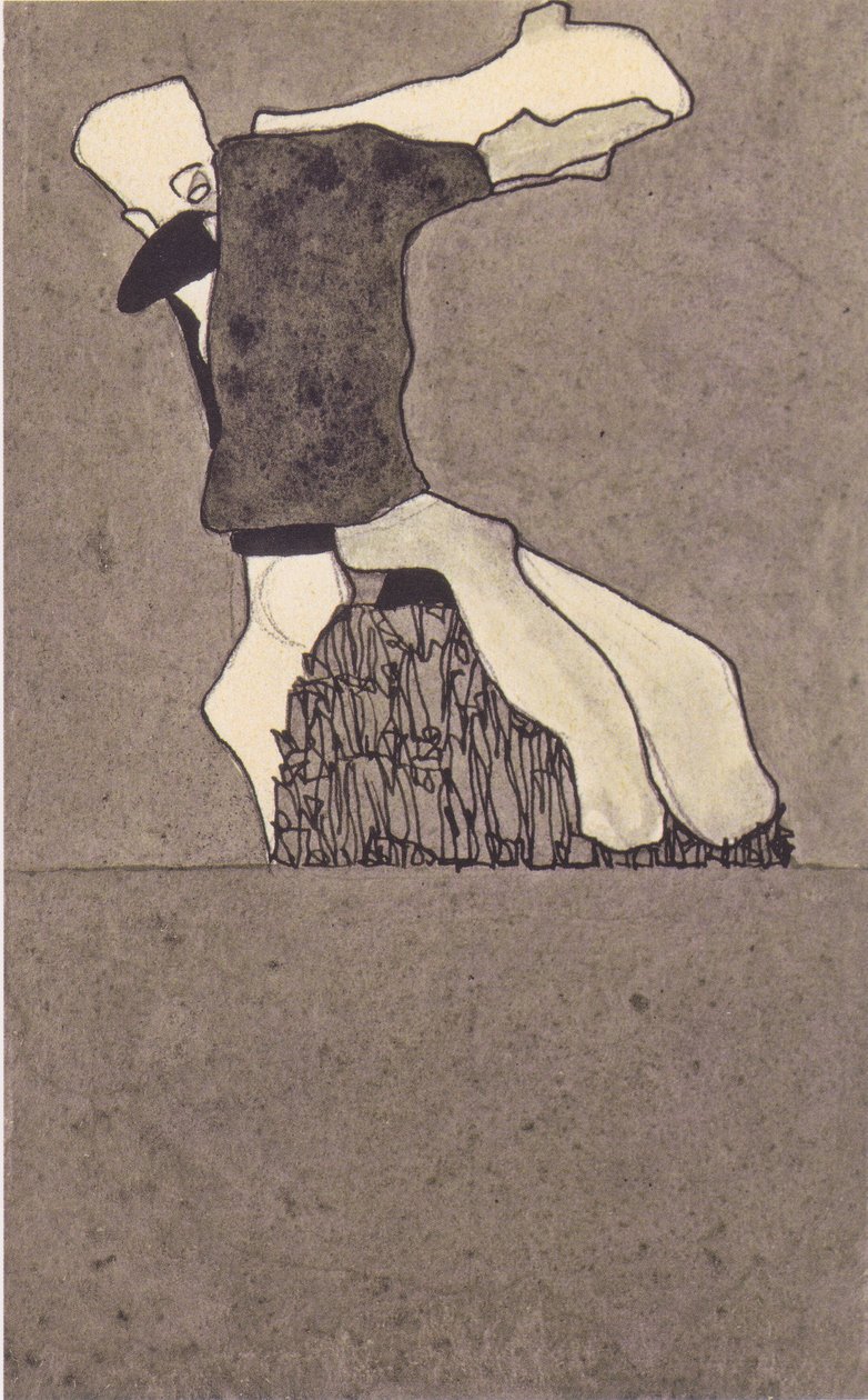 Komposition mit zwei Gestalten von Egon Schiele