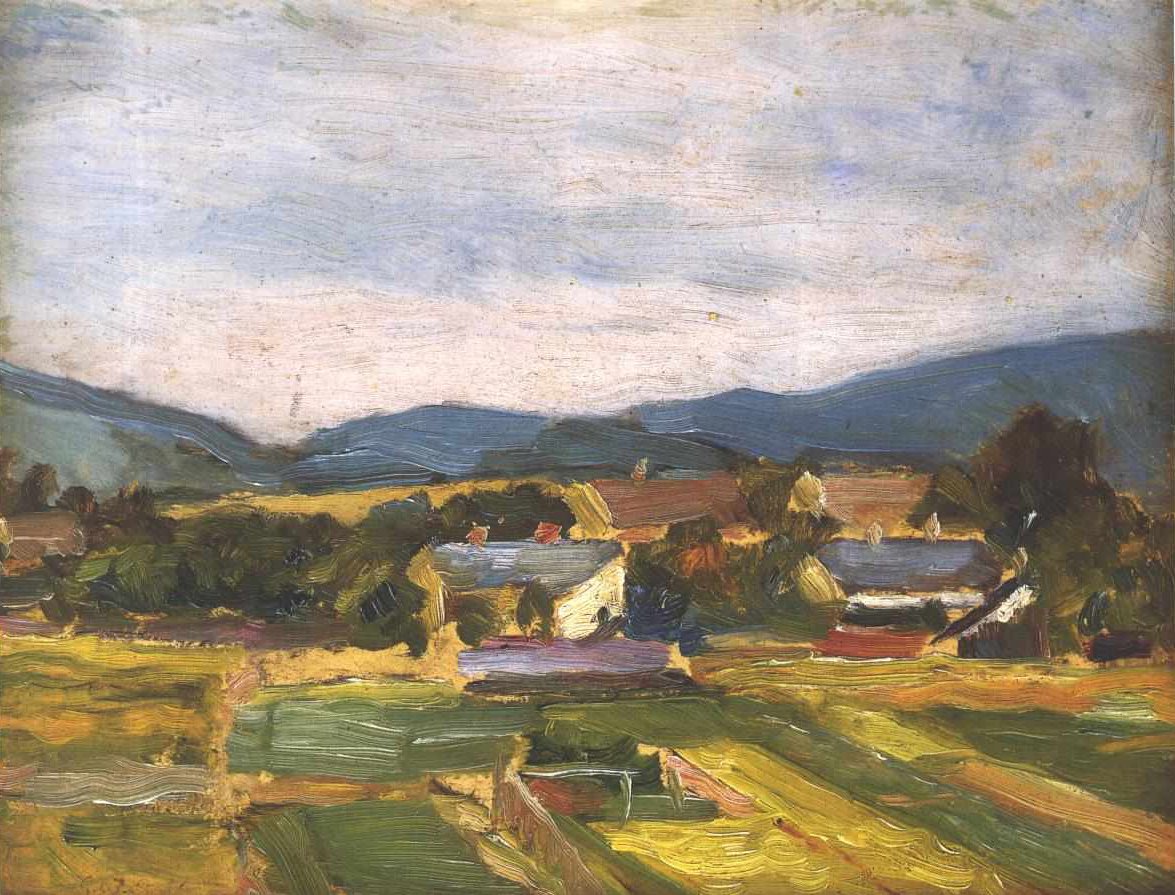 Landschaft in Niederösterreich von Egon Schiele