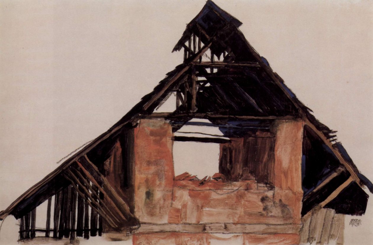 Altes Giebelhaus von Egon Schiele