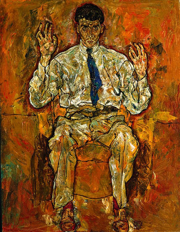 Porträt des Albert Paris von Gütersloh von Egon Schiele