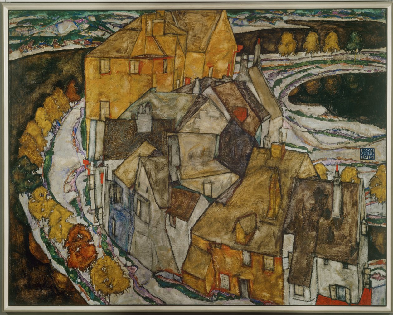 Der Häuserbogen II von Egon Schiele