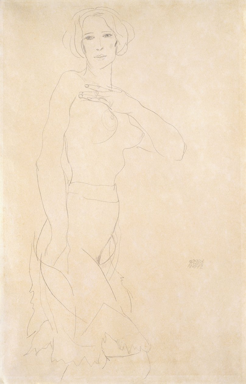 Nacktes Mädchen von Egon Schiele
