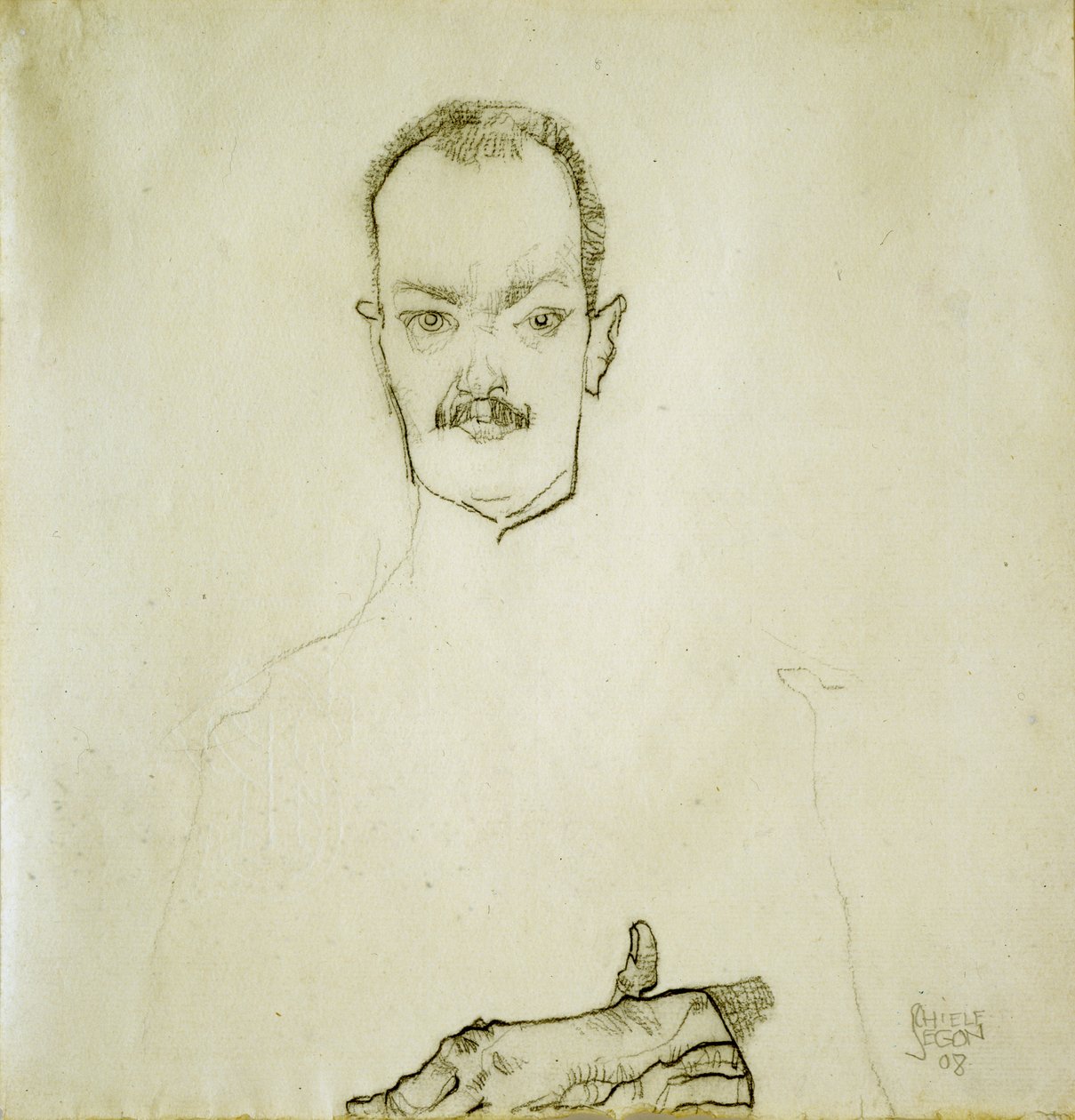 Porträt von Arthur Roessler, 1910 von Egon Schiele