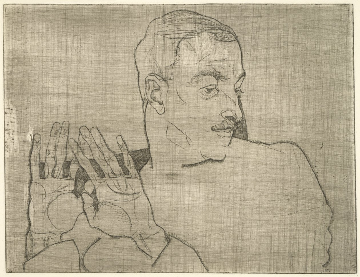 Porträt von Arthur Roessler, 1914 von Egon Schiele