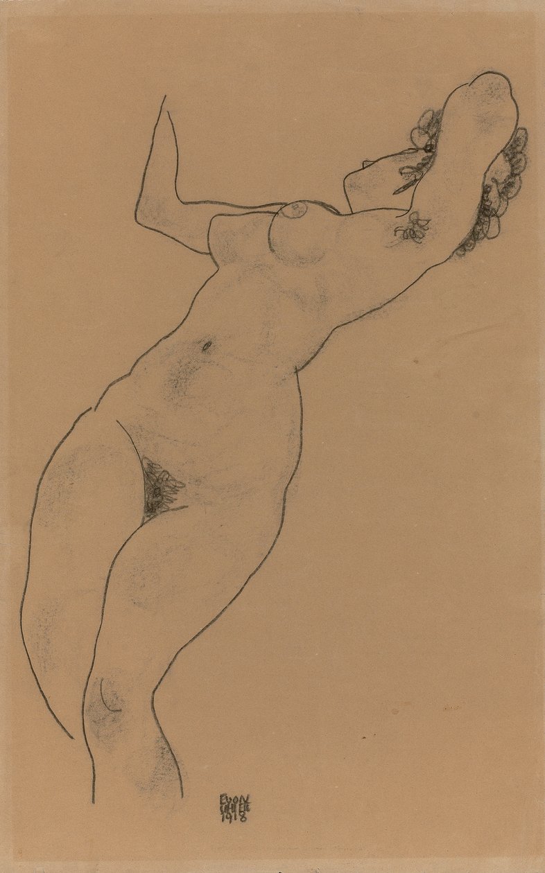 Liegender Akt, 1918 von Egon Schiele