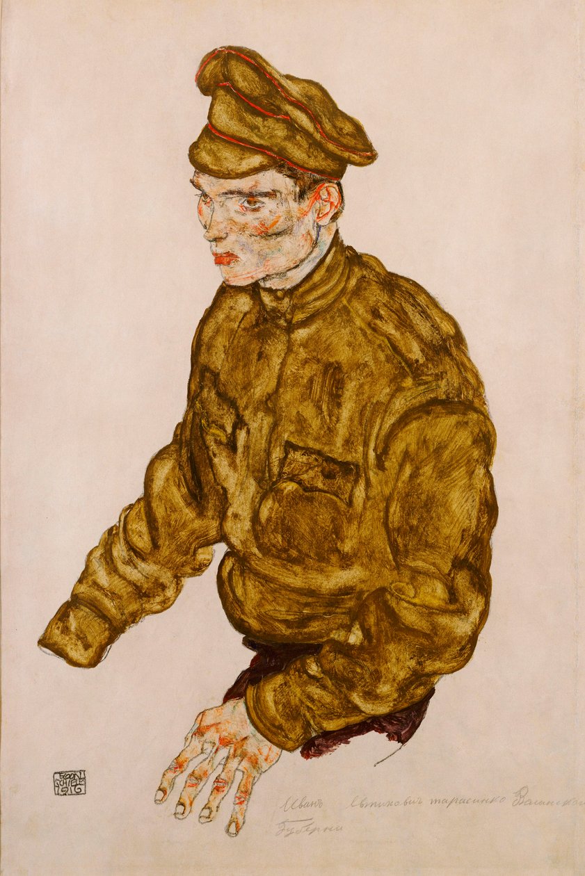 Russischer Kriegsgefangener, 1916 von Egon Schiele