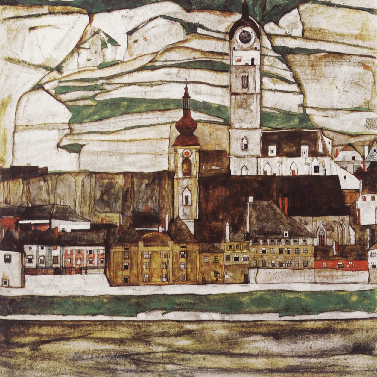 Stein an der Donau (Stadtteil von Krems) von Egon Schiele