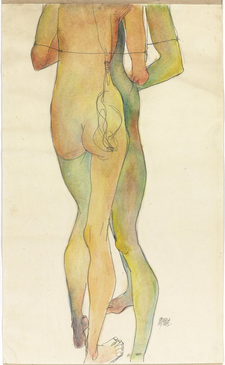 Zwei stehende Akte von Egon Schiele
