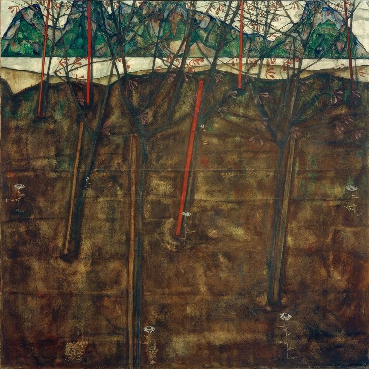 Vorfrühlingslandschaft von Egon Schiele