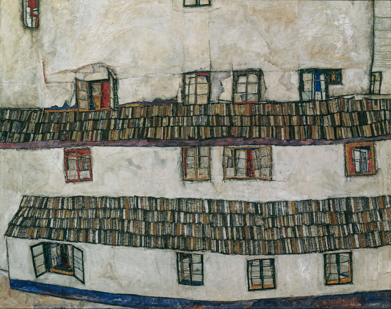 Fensterfassade eines Hauses von Egon Schiele