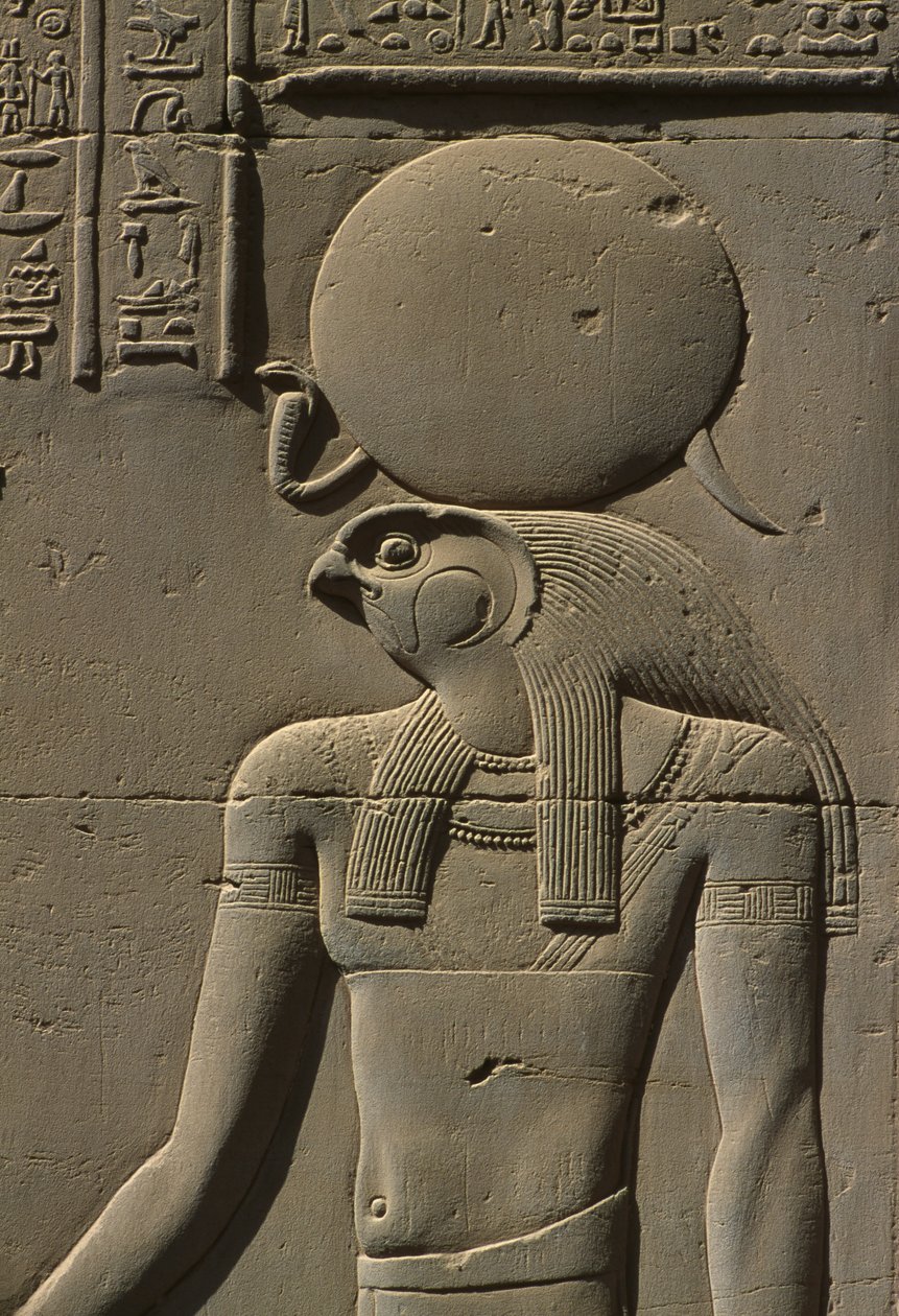 Detail eines Reliefs, Re von Egyptian