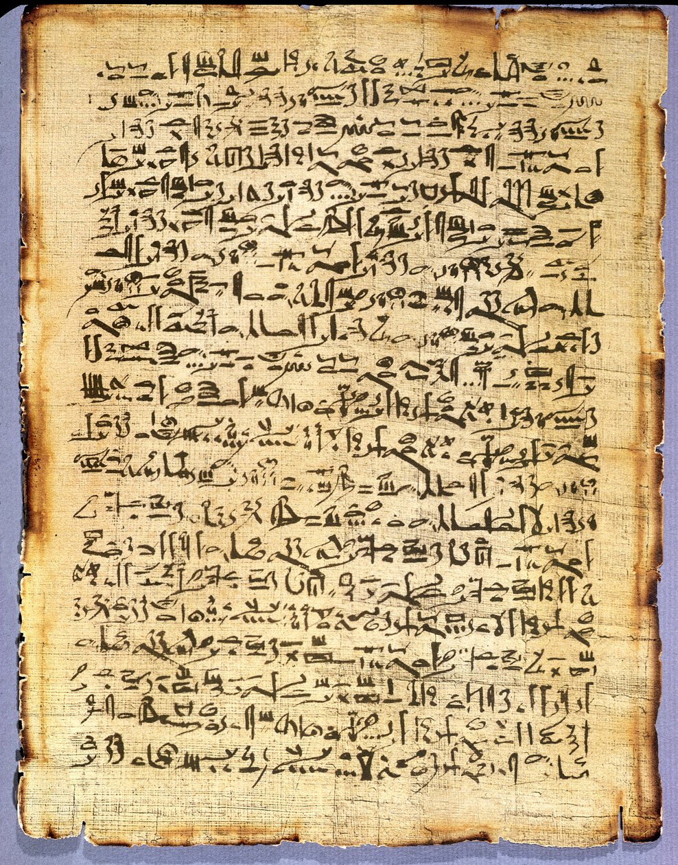 Faksimile-Kopie des Edwin Smith Medical Papyrus, Original aus ca. 1600-1500 v. Chr. von Egyptian